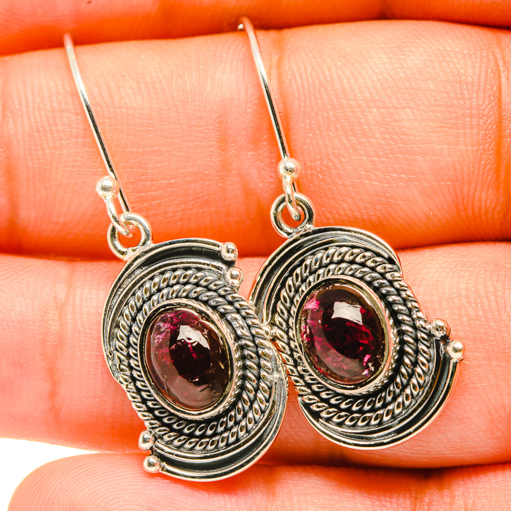 Garnet Earrings handcrafted by Anasilvercos - EARR419115