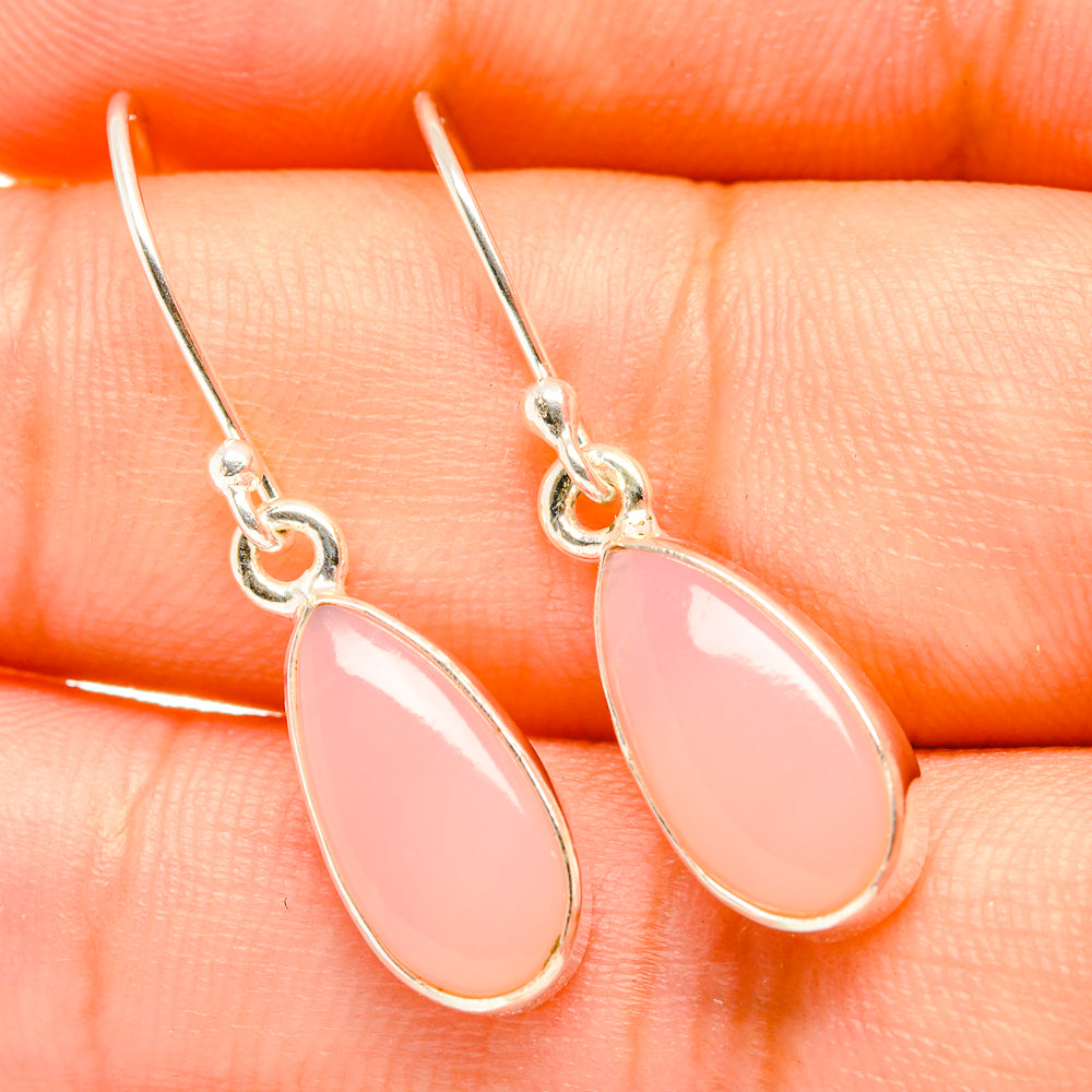 Pink Opal Earrings handcrafted by Anasilvercos - EARR419116