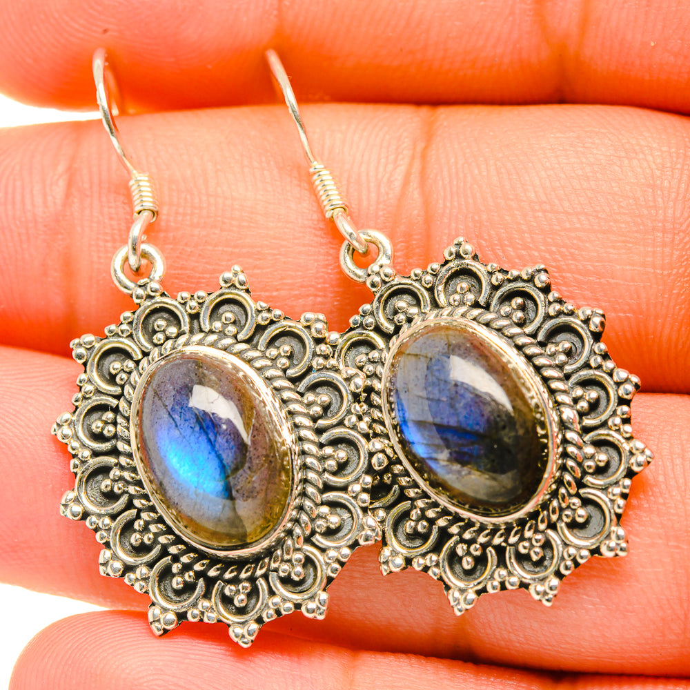 Labradorite Earrings handcrafted by Anasilvercos - EARR419117