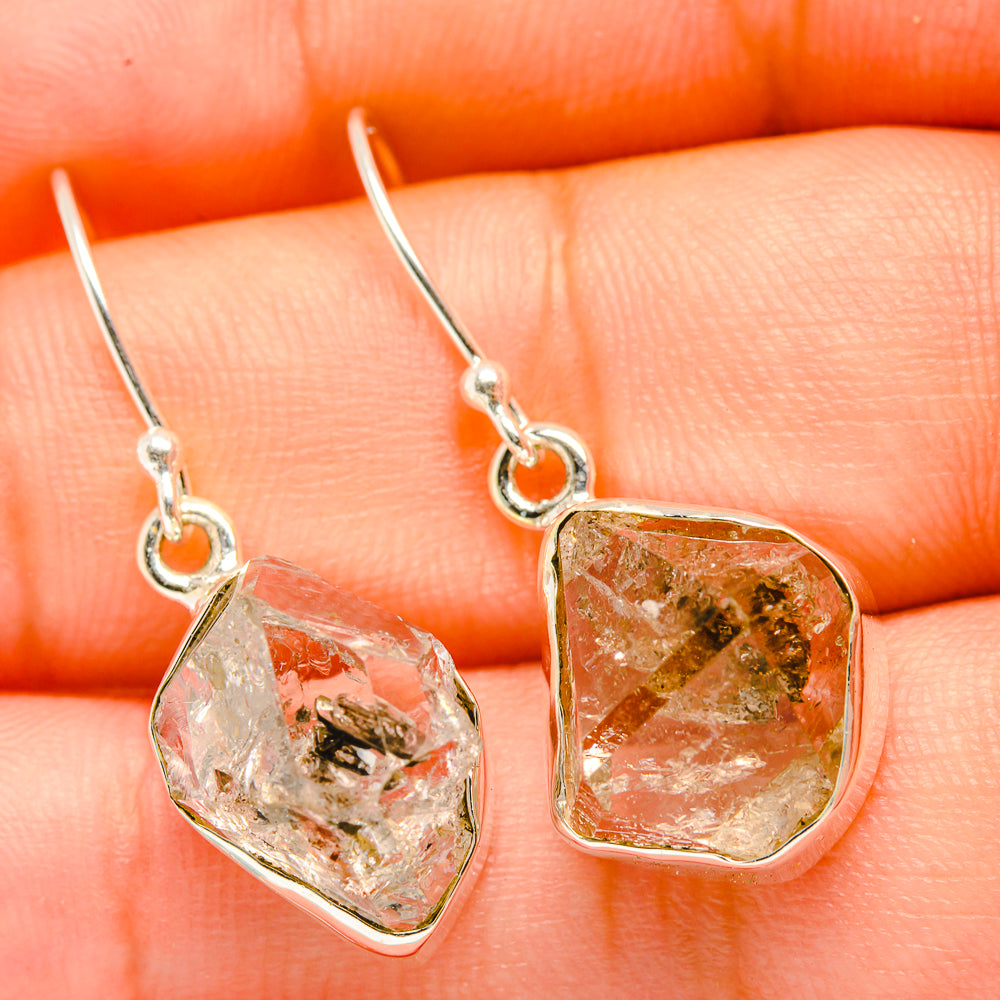 Herkimer Diamond Earrings handcrafted by Anasilvercos - EARR419118
