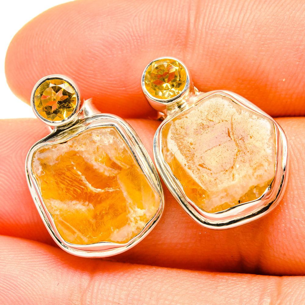 Citrine Earrings handcrafted by Anasilvercos - EARR419124