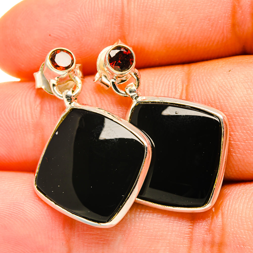 Black Onyx Earrings handcrafted by Anasilvercos - EARR419128