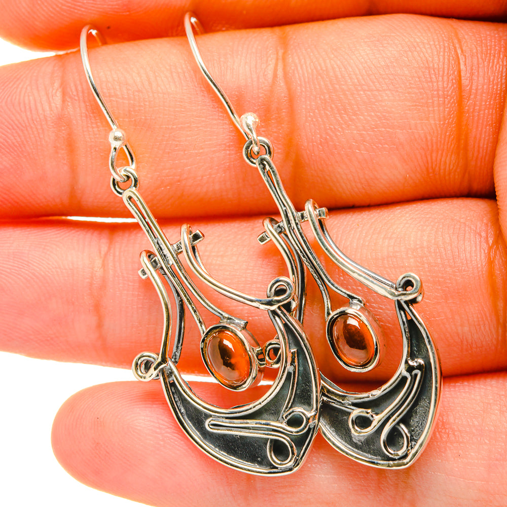 Carnelian Earrings handcrafted by Anasilvercos - EARR419133