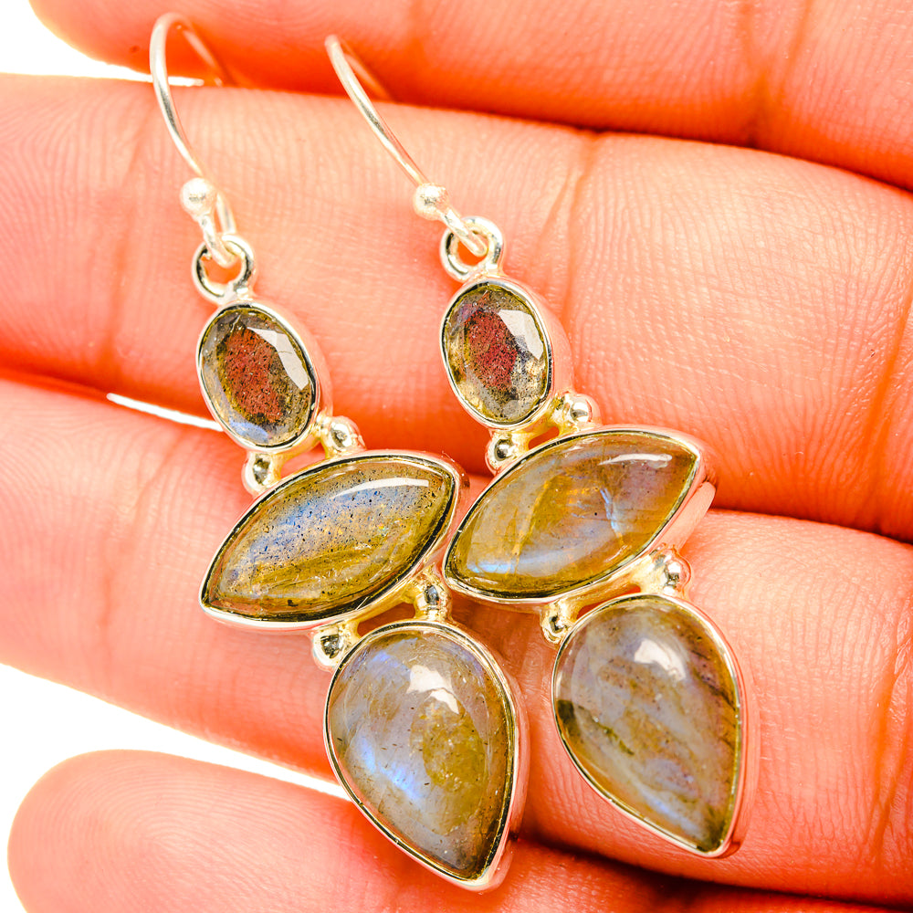 Labradorite Earrings handcrafted by Anasilvercos - EARR419153