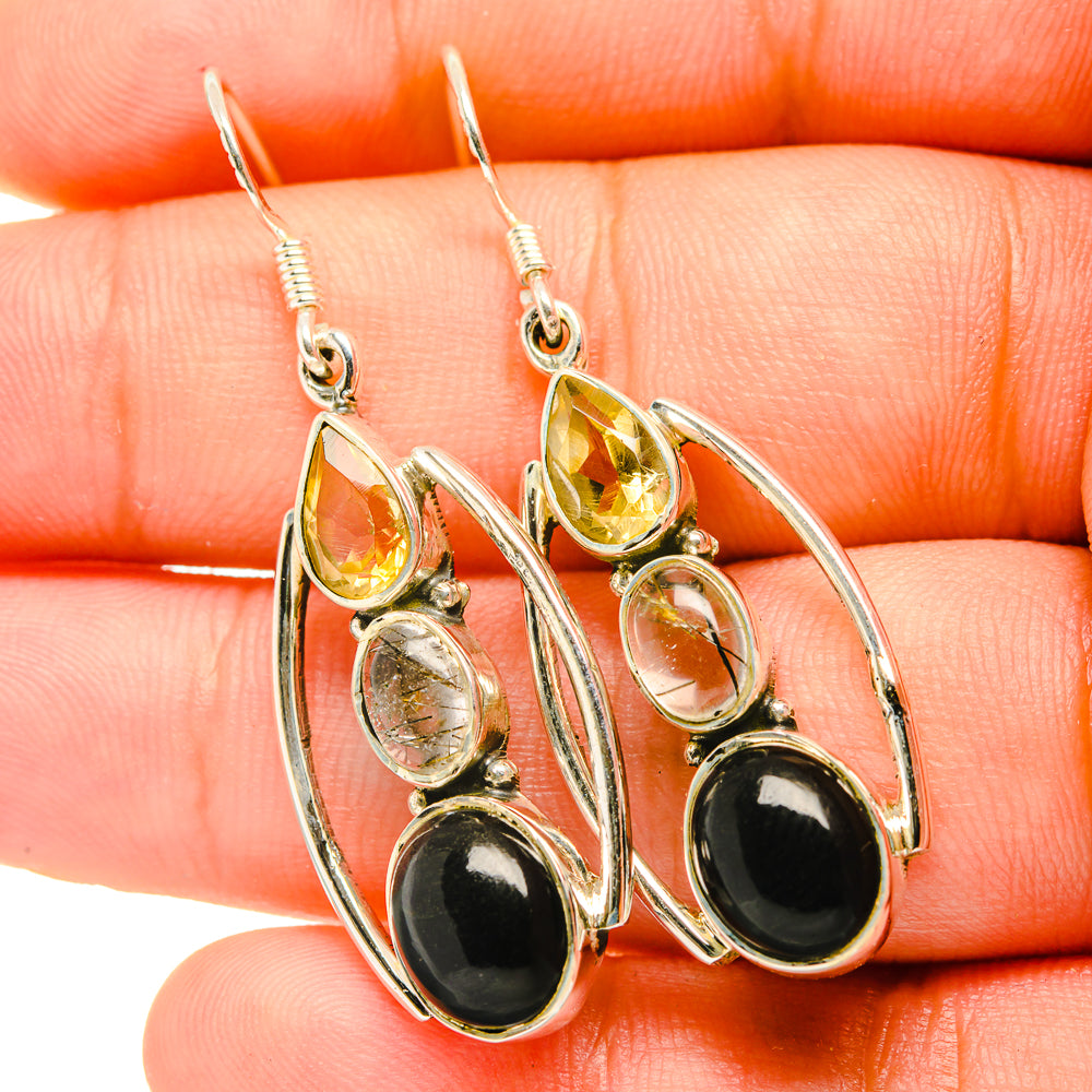 Black Onyx Earrings handcrafted by Anasilvercos - EARR419154