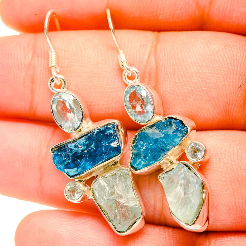 Aquamarine Earrings handcrafted by Anasilvercos - EARR419156