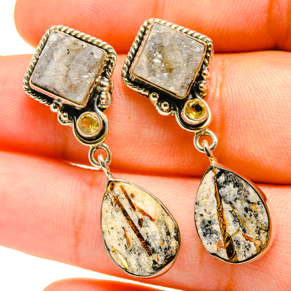 Astrophyllite Earrings handcrafted by Anasilvercos - EARR419159