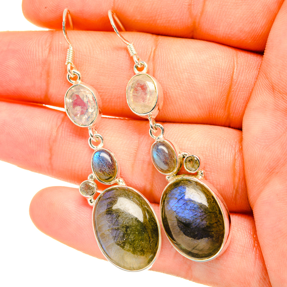 Labradorite Earrings handcrafted by Anasilvercos - EARR419173