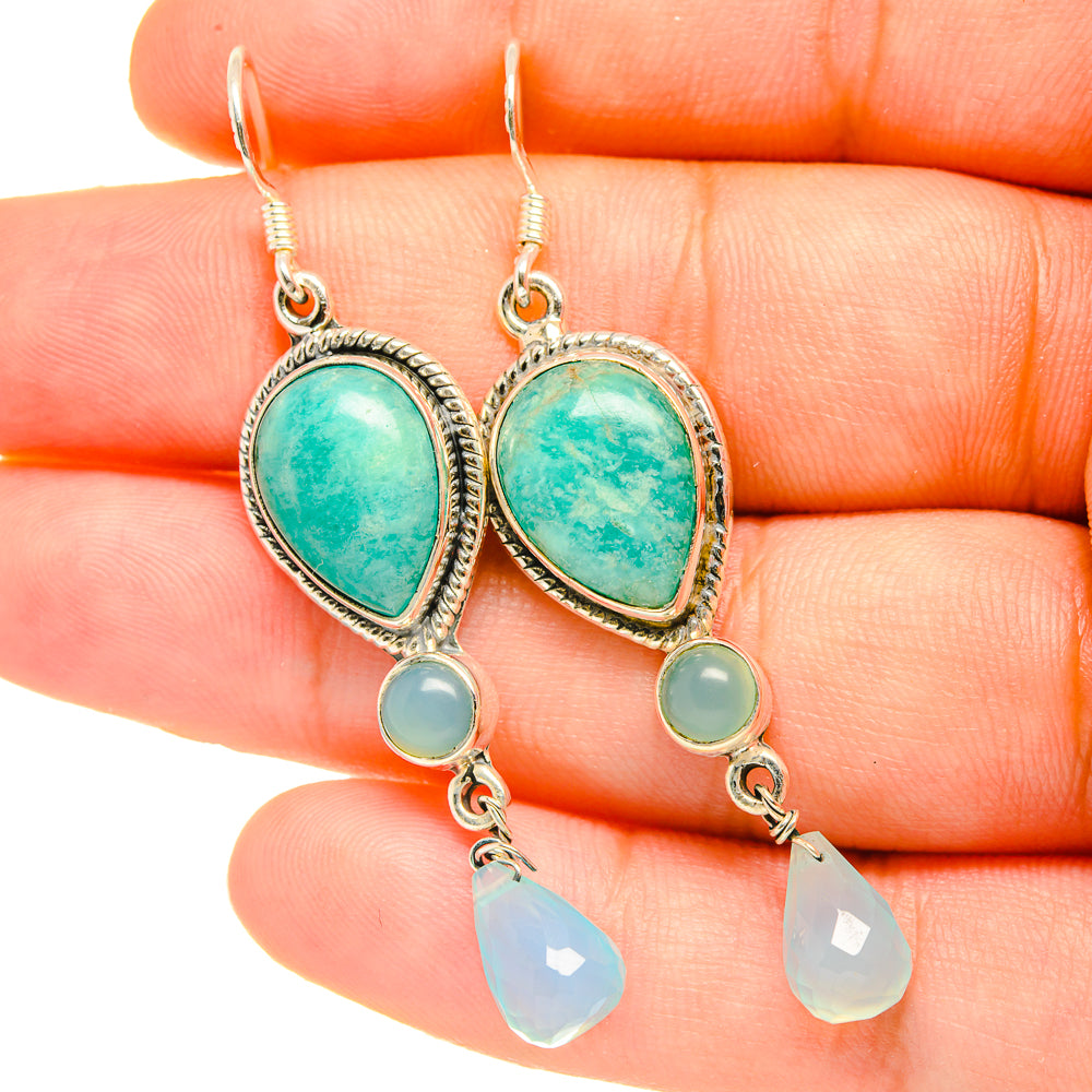 Amazonite Earrings handcrafted by Anasilvercos - EARR419174
