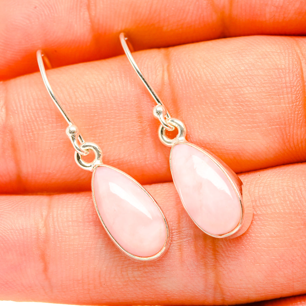 Pink Opal Earrings handcrafted by Anasilvercos - EARR419183