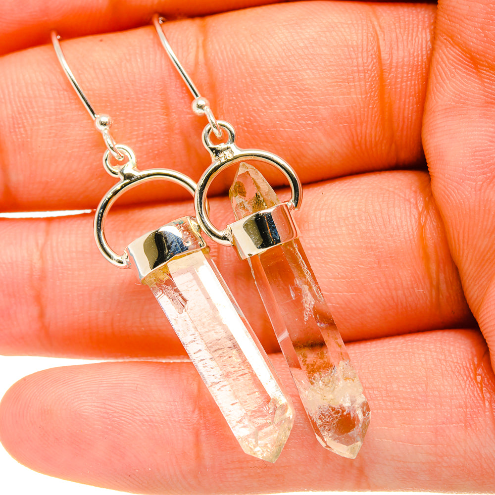 Herkimer Diamond Earrings handcrafted by Anasilvercos - EARR419189