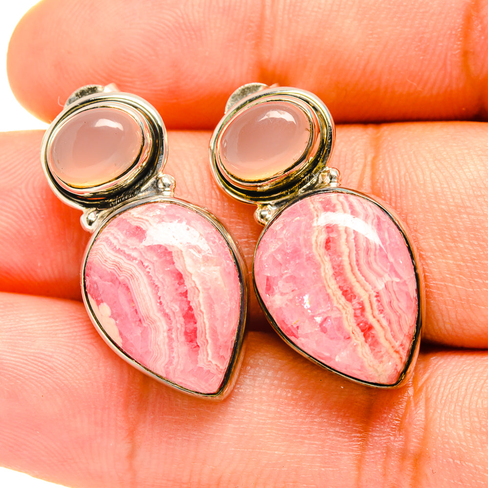 Rhodochrosite Earrings handcrafted by Anasilvercos - EARR419191