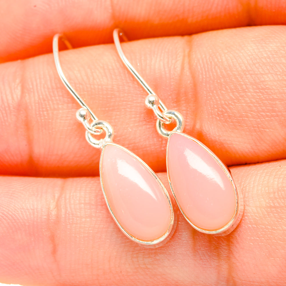 Pink Opal Earrings handcrafted by Anasilvercos - EARR419193