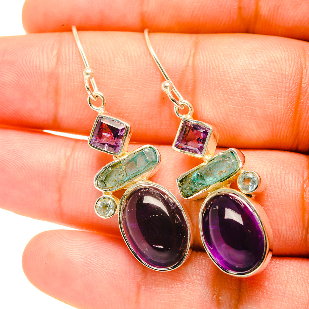 Amethyst Earrings handcrafted by Anasilvercos - EARR419195