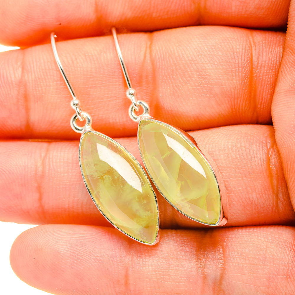Prehnite Earrings handcrafted by Anasilvercos - EARR419199