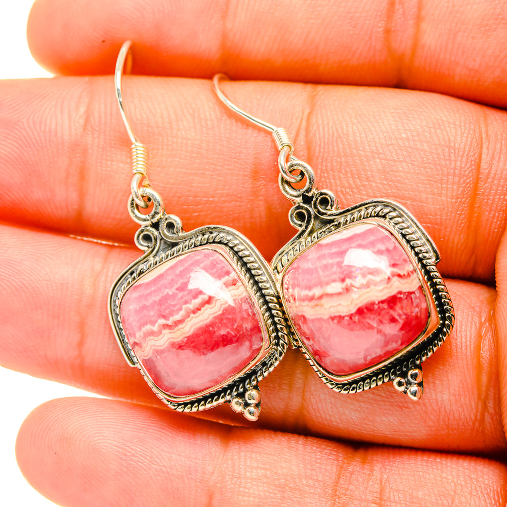 Rhodochrosite Earrings handcrafted by Anasilvercos - EARR419200
