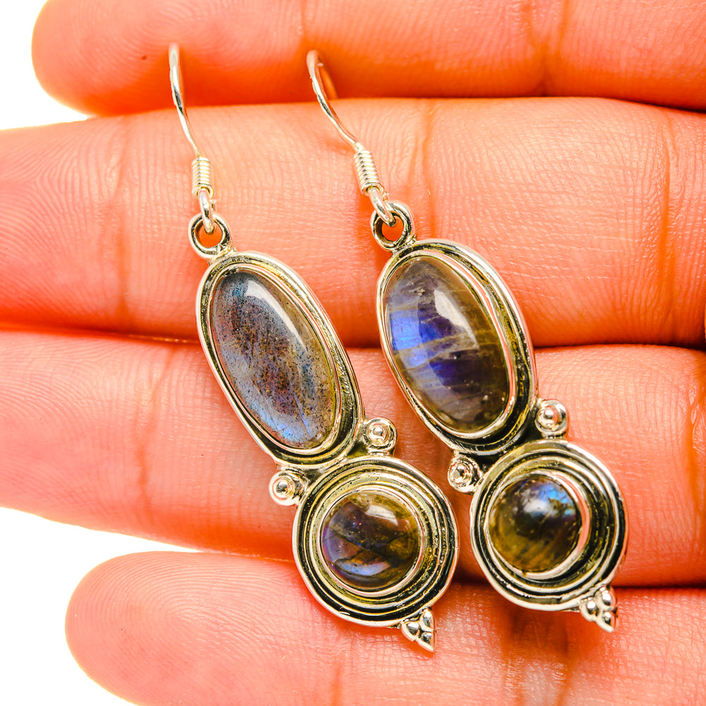 Labradorite Earrings handcrafted by Anasilvercos - EARR419203