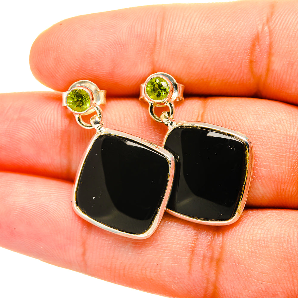 Black Onyx Earrings handcrafted by Anasilvercos - EARR419221