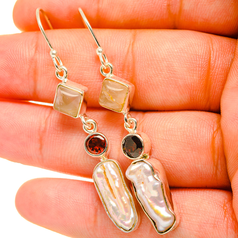 Mother Of Pearl Earrings handcrafted by Anasilvercos - EARR419230