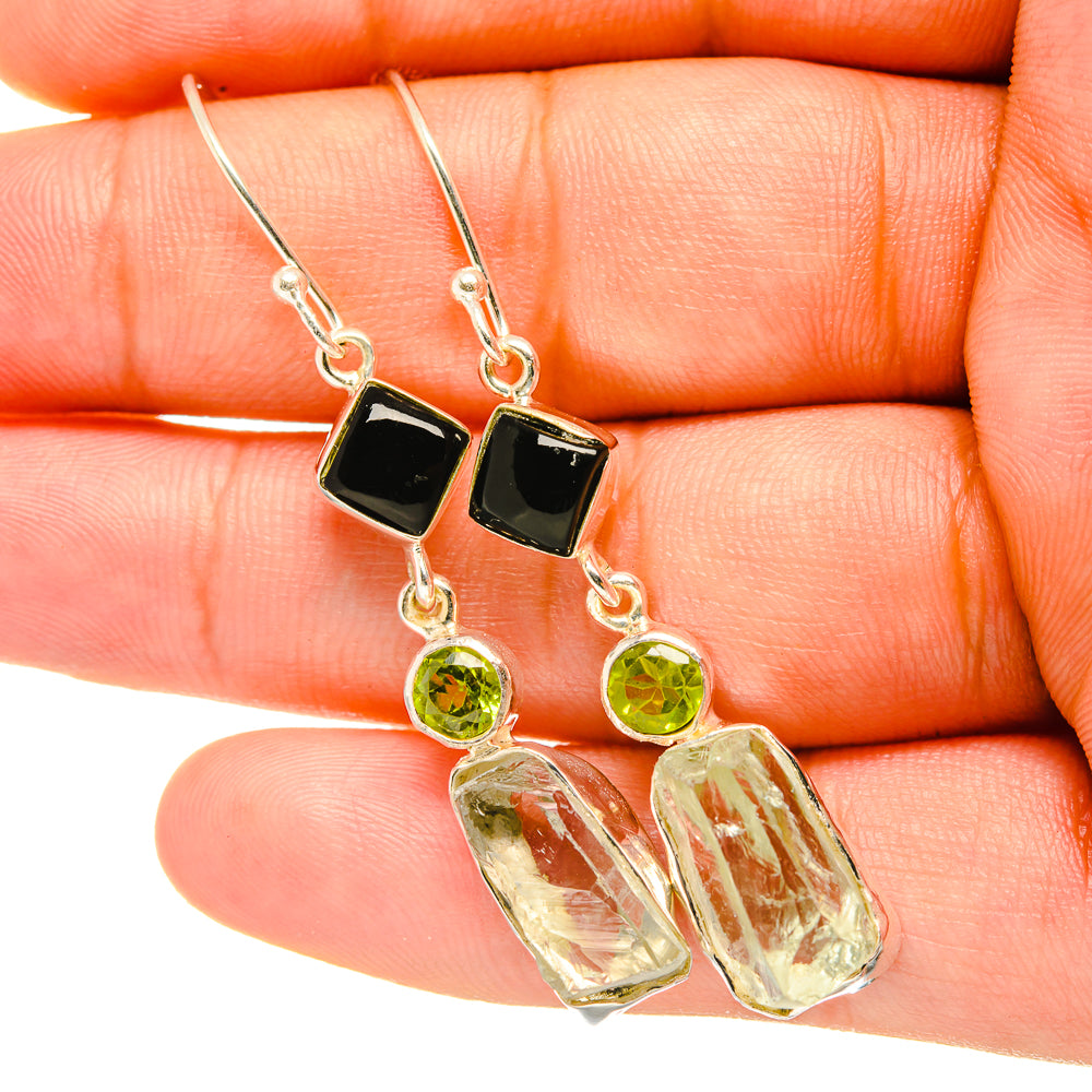 Green Amethyst Earrings handcrafted by Anasilvercos - EARR419231