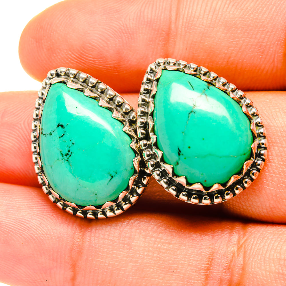Arizona Turquoise Earrings handcrafted by Anasilvercos - EARR419236