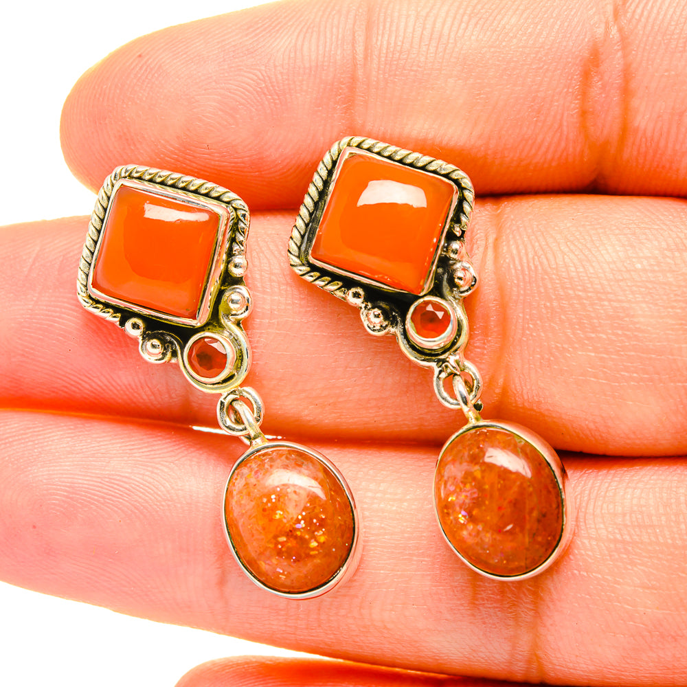 Carnelian Earrings handcrafted by Anasilvercos - EARR419240