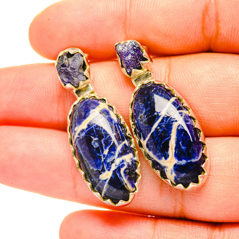Sodalite Earrings handcrafted by Anasilvercos - EARR419241