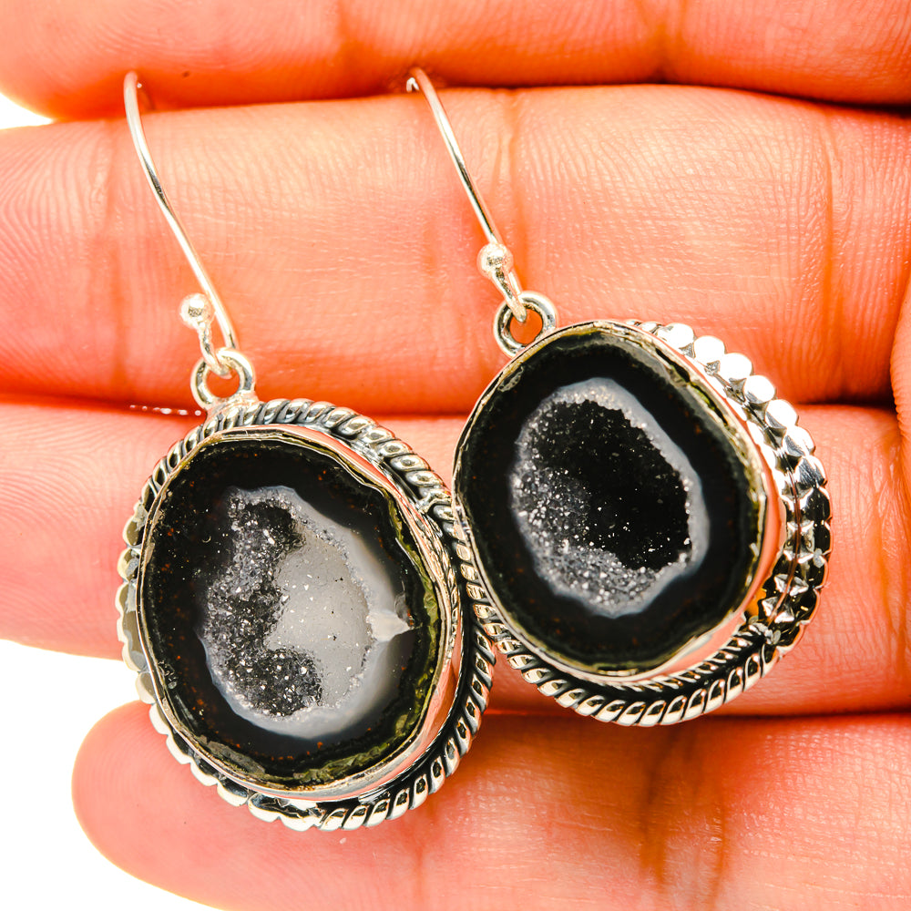 Coconut Geode Druzy Earrings handcrafted by Anasilvercos - EARR419242
