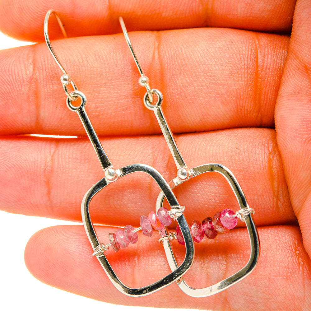 Pink Tourmaline Earrings handcrafted by Anasilvercos - EARR419244