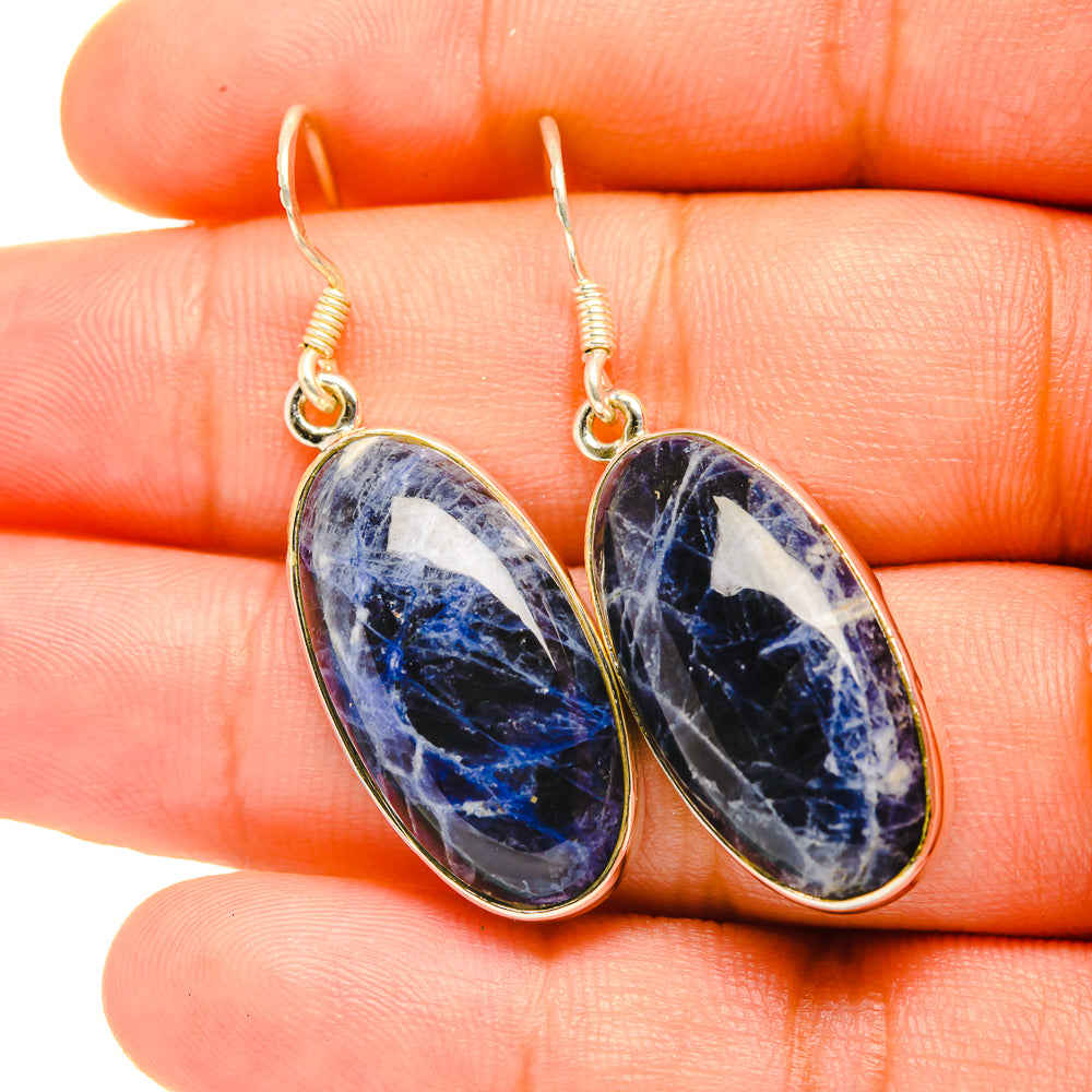 Sodalite Earrings handcrafted by Anasilvercos - EARR419251