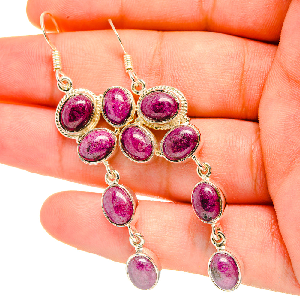 Pink Tourmaline Earrings handcrafted by Anasilvercos - EARR419277
