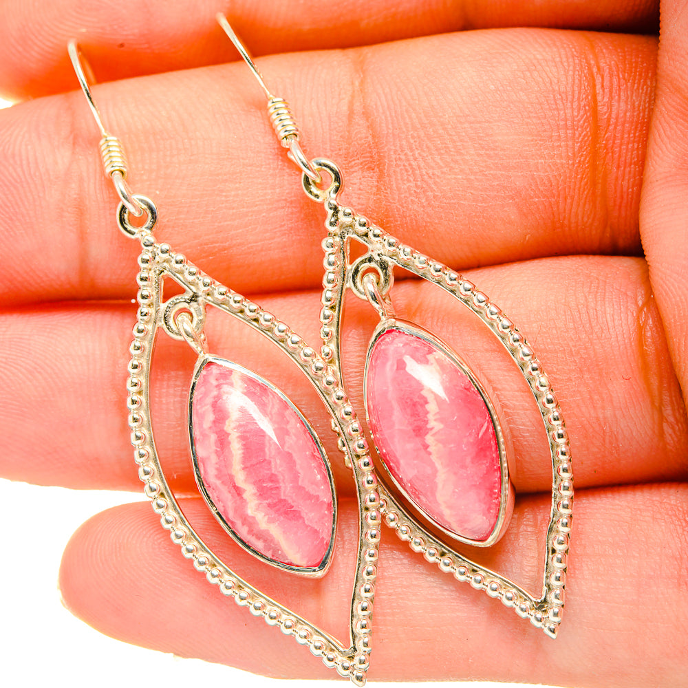 Rhodochrosite Earrings handcrafted by Anasilvercos - EARR419290