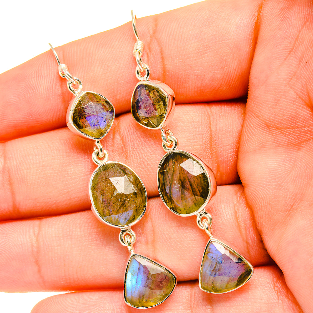 Labradorite Earrings handcrafted by Anasilvercos - EARR419296