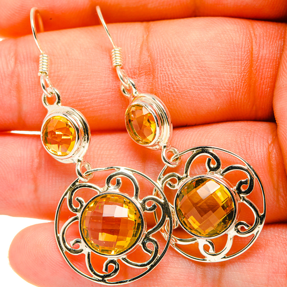 Citrine Earrings handcrafted by Anasilvercos - EARR419299