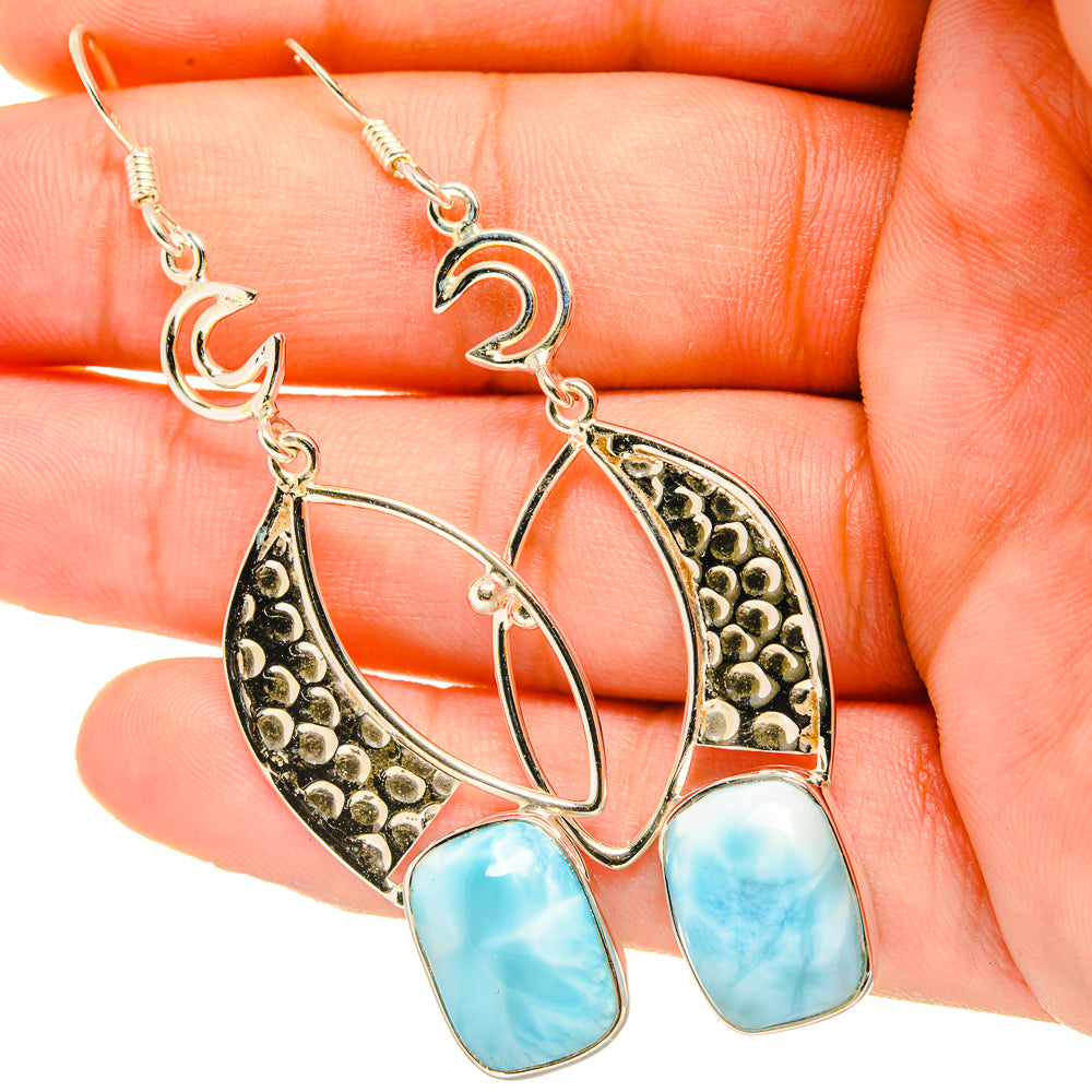 Larimar Earrings handcrafted by Anasilvercos - EARR419300