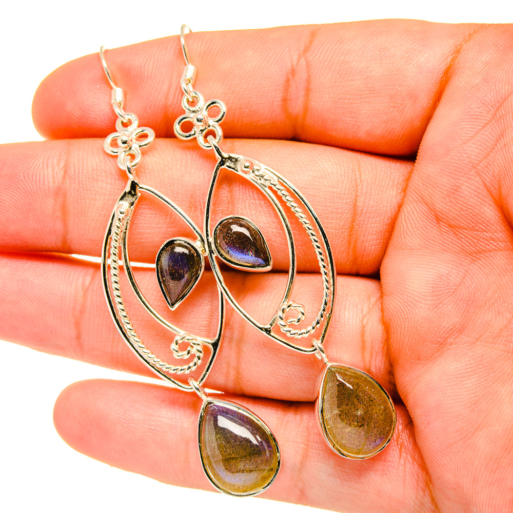 Labradorite Earrings handcrafted by Anasilvercos - EARR419312