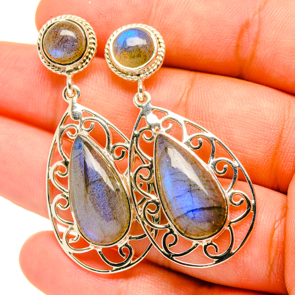 Labradorite Earrings handcrafted by Anasilvercos - EARR419313