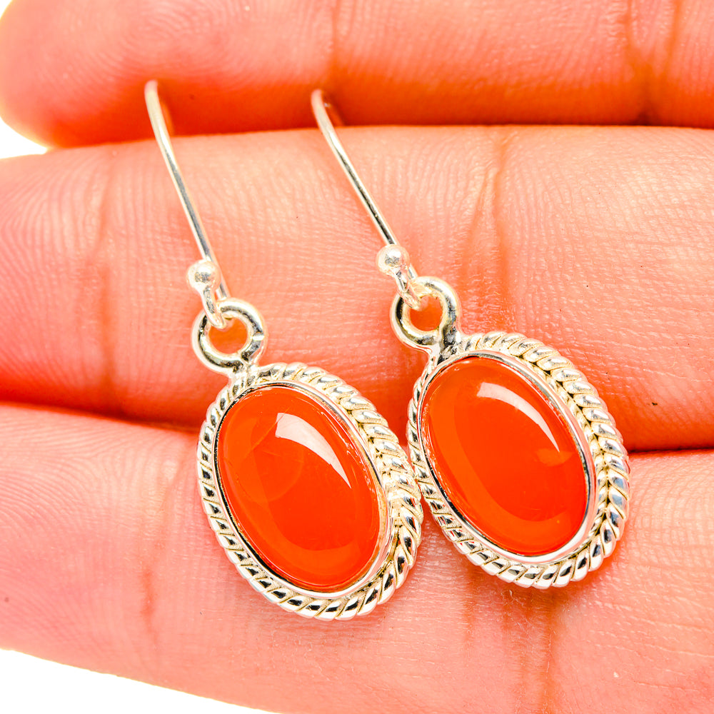 Carnelian Earrings handcrafted by Anasilvercos - EARR419319