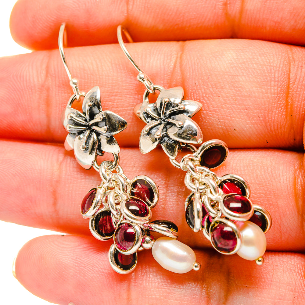 Garnet Earrings handcrafted by Anasilvercos - EARR419326