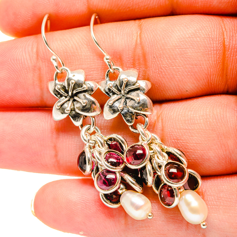 Garnet Earrings handcrafted by Anasilvercos - EARR419330