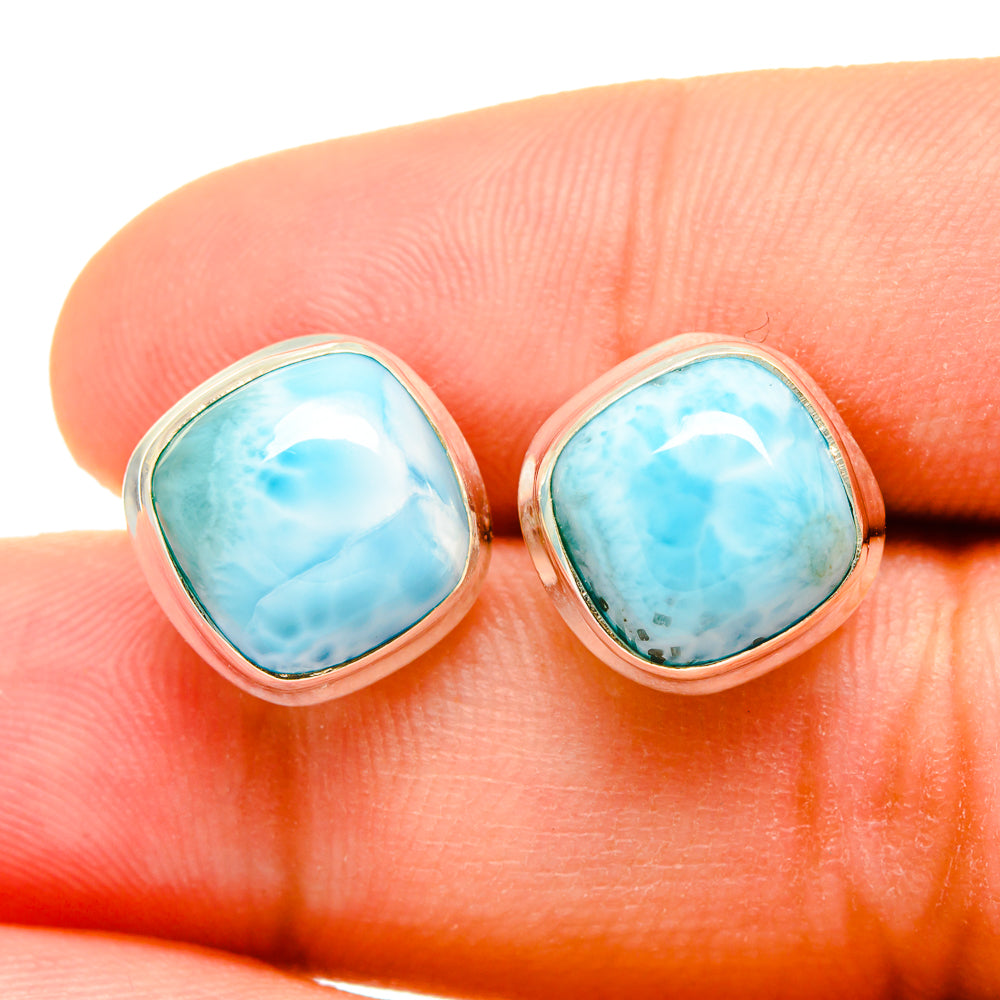 Larimar Earrings handcrafted by Anasilvercos - EARR419339