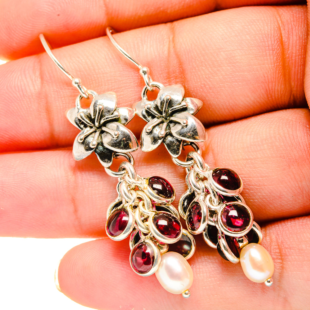 Garnet Earrings handcrafted by Anasilvercos - EARR419341