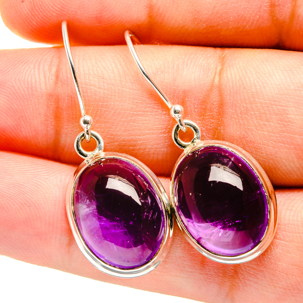 Amethyst Earrings handcrafted by Anasilvercos - EARR419359