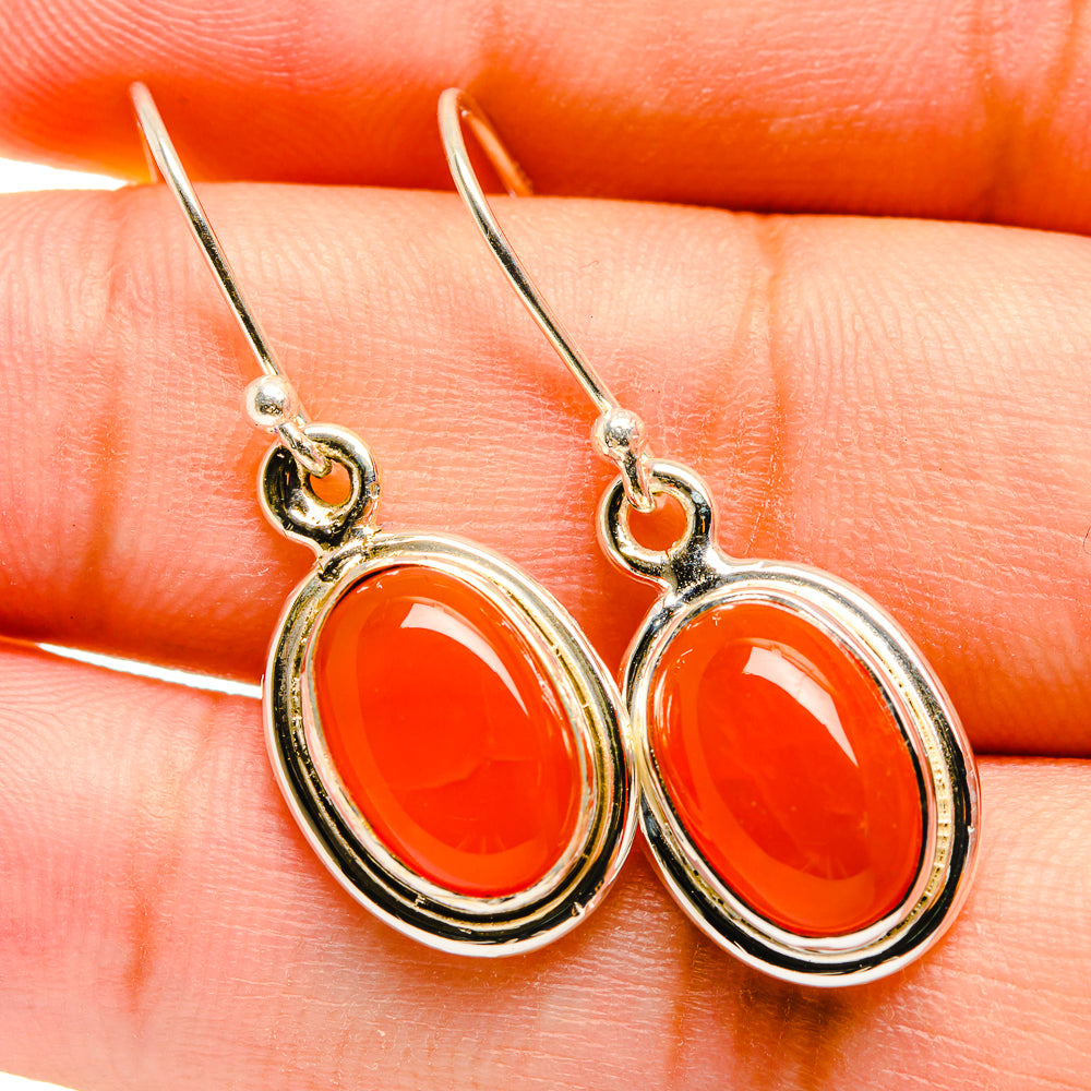 Carnelian Earrings handcrafted by Anasilvercos - EARR419361