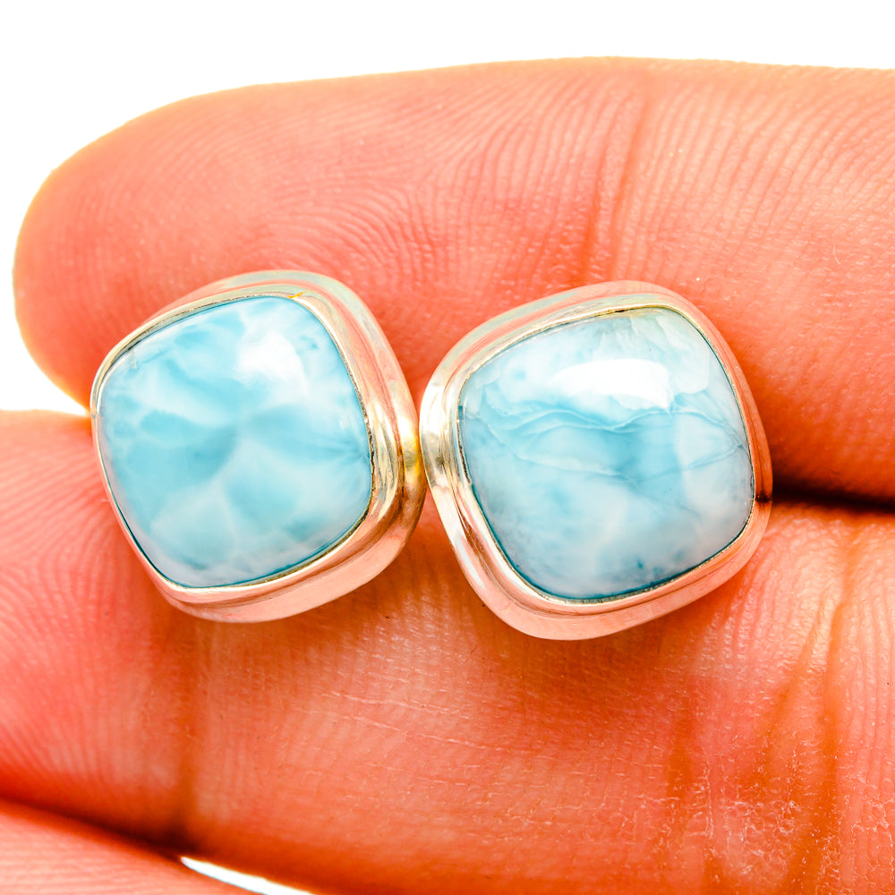 Larimar Earrings handcrafted by Anasilvercos - EARR419367