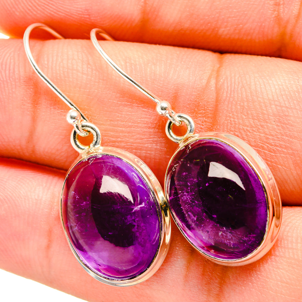Amethyst Earrings handcrafted by Anasilvercos - EARR419369