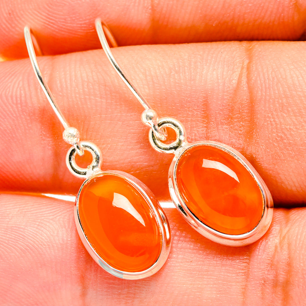 Carnelian Earrings handcrafted by Anasilvercos - EARR419377