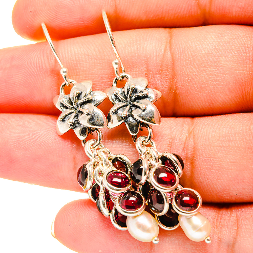 Garnet Earrings handcrafted by Anasilvercos - EARR419380