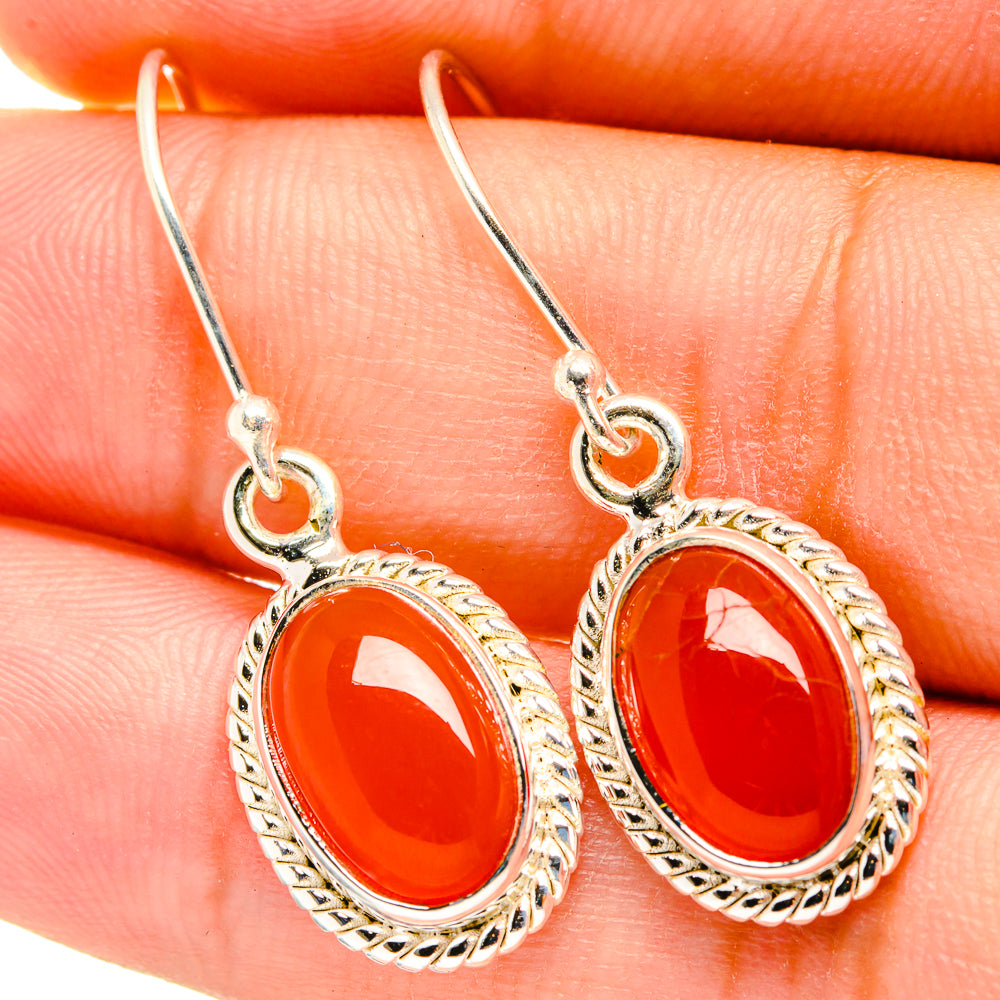Red Onyx Earrings handcrafted by Anasilvercos - EARR419383