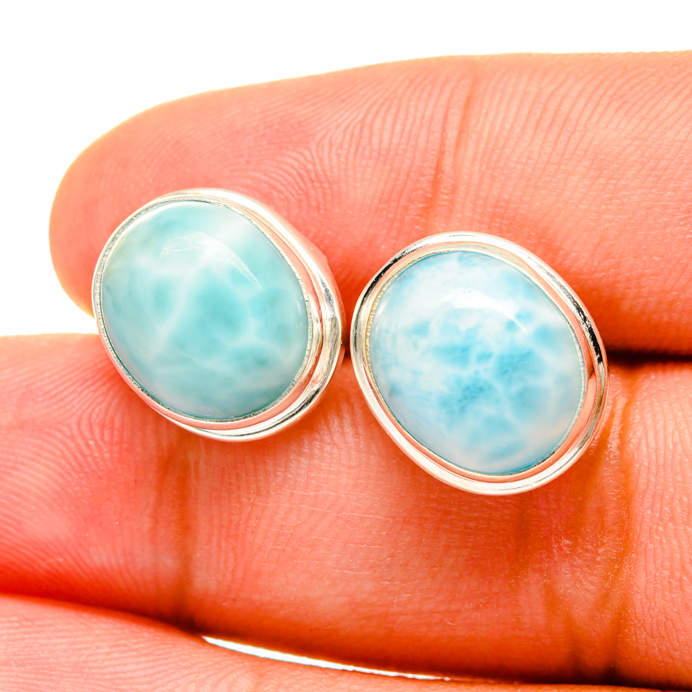 Larimar Earrings handcrafted by Anasilvercos - EARR419389